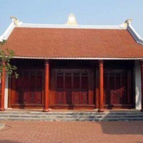 nhà thờ họ 3 gian ngói đỏ