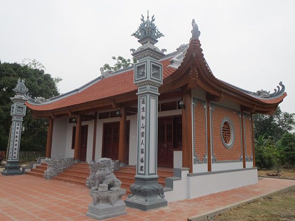 mẫu nhà thờ họ ngói đỏ đẹp