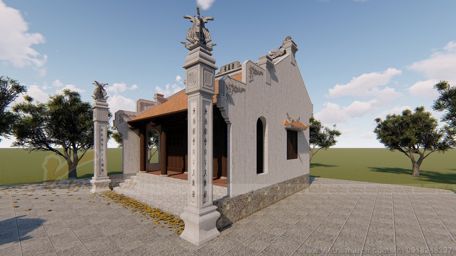 phối cảnh nhà thờ họ nhỏ, đẹp